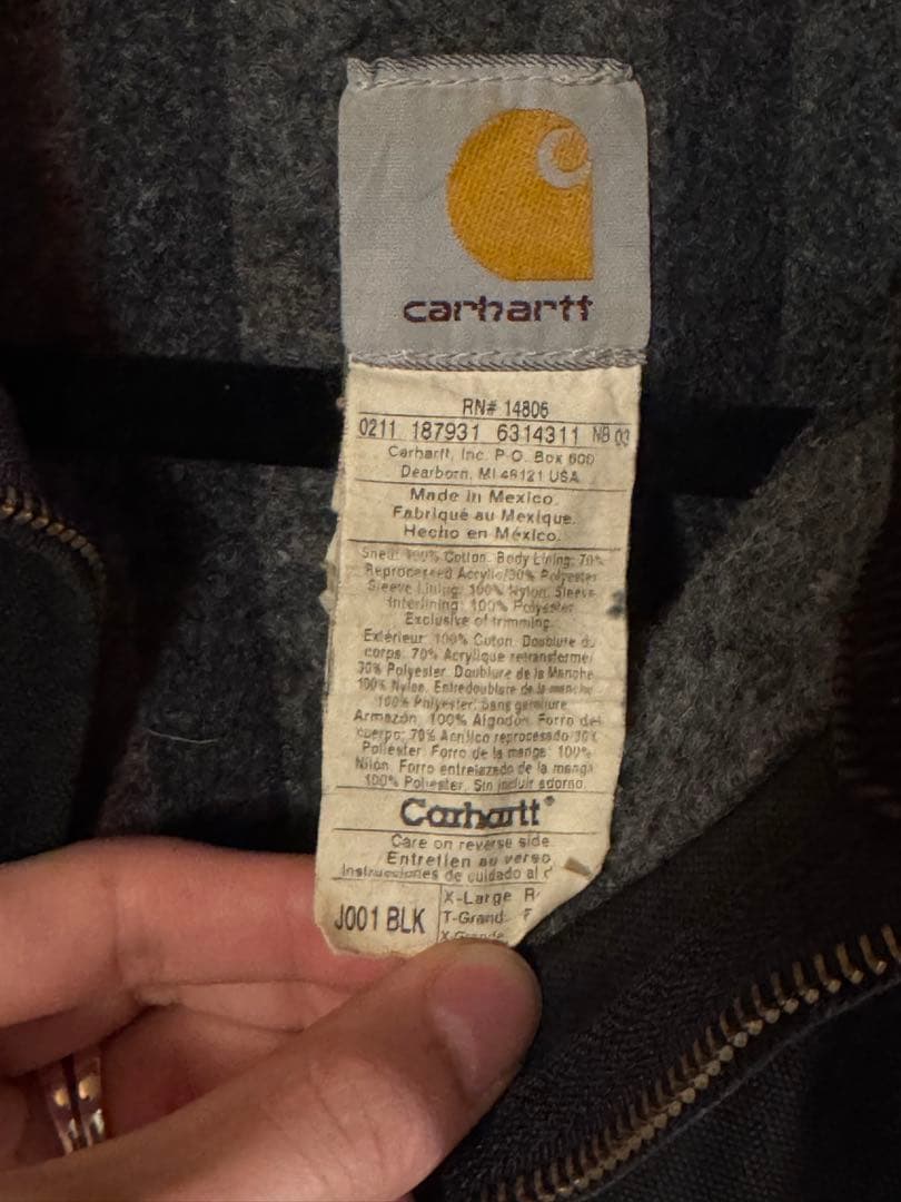 MUSK【古着】Carhartt デトロイトジャケットJ001 BLK