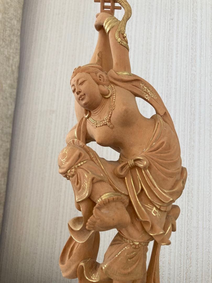 彫刻　木彫り　手彫り　飛天　天女