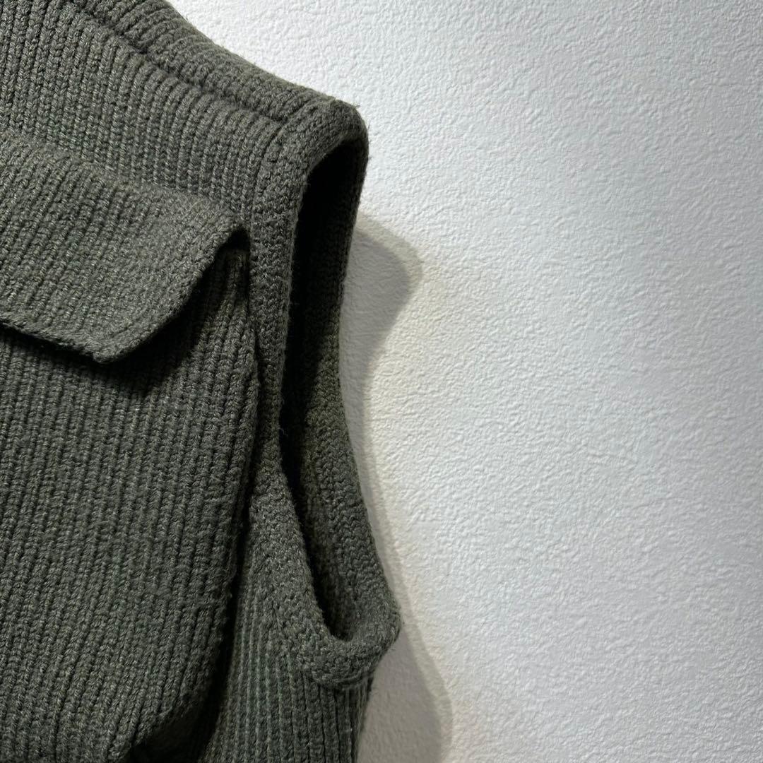 希少 美品 ISA BOULDER ミリタリー デザイン ニット ベスト M