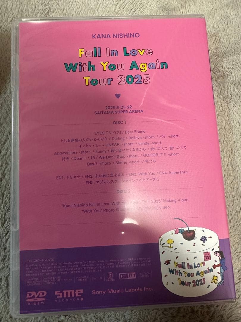 西野カナ　fall in love with you again ライブDVD