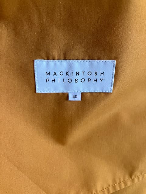 マッキントッシュ フィロソフィー マスタード ダブルブレスト 撥水 コート