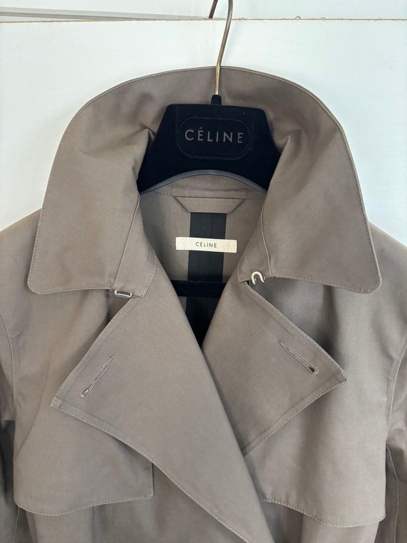 CELINE セリーヌ　フィービー　ファイロ　ショート　トレンチコート　カーキ