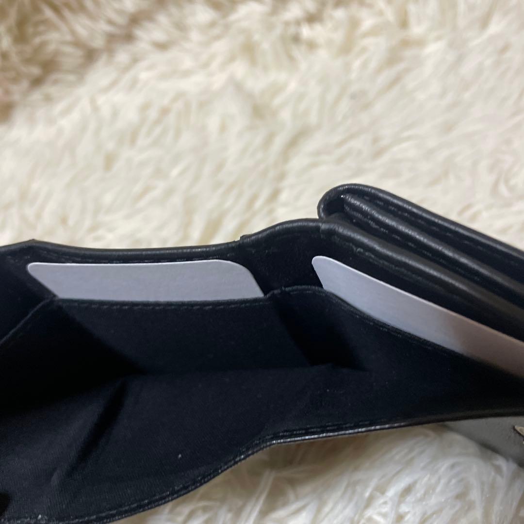 【大人気】バレンシアガ 三つ折財布 エブリデイ シンプル レザー　ブラック