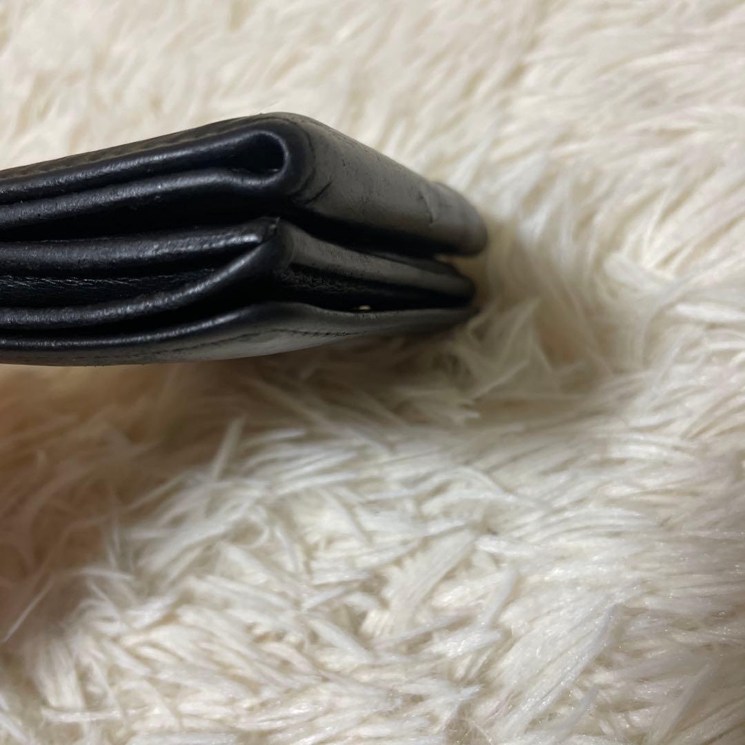 【大人気】バレンシアガ 三つ折財布 エブリデイ シンプル レザー　ブラック