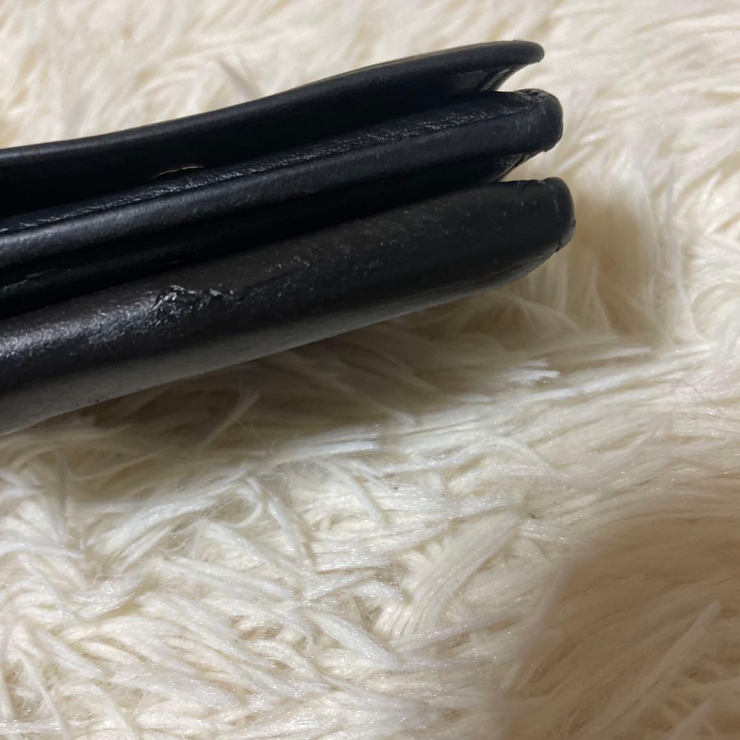 【大人気】バレンシアガ 三つ折財布 エブリデイ シンプル レザー　ブラック