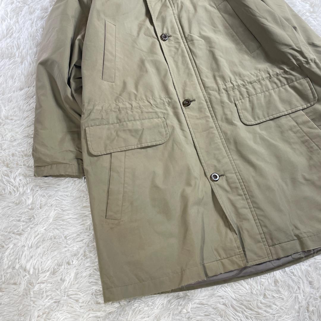 80s 90s バーバリー モッズコート 2way ノバチェック L カーキ