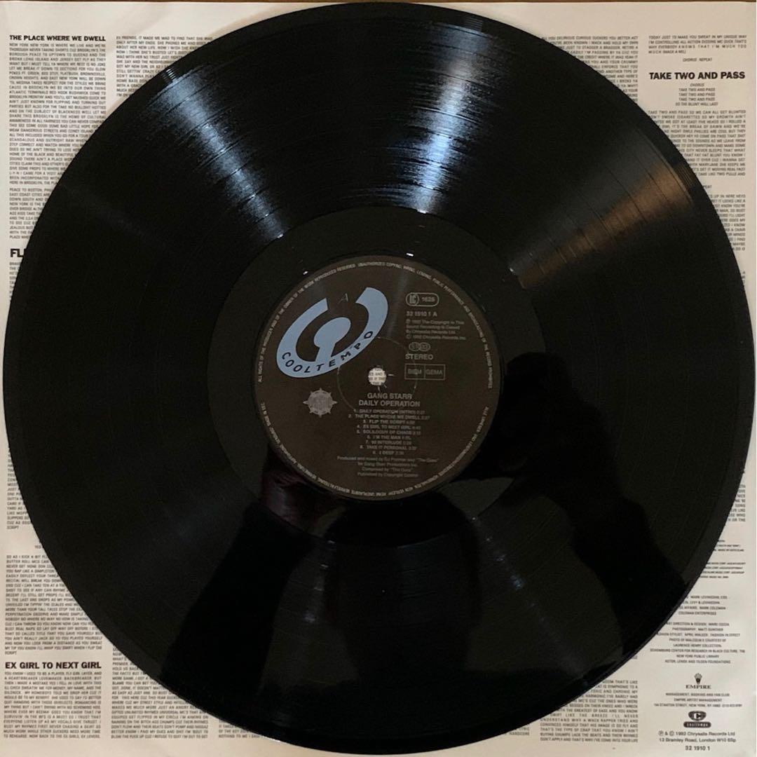 【中古LP】GANG STARR - DAILY OPERATION