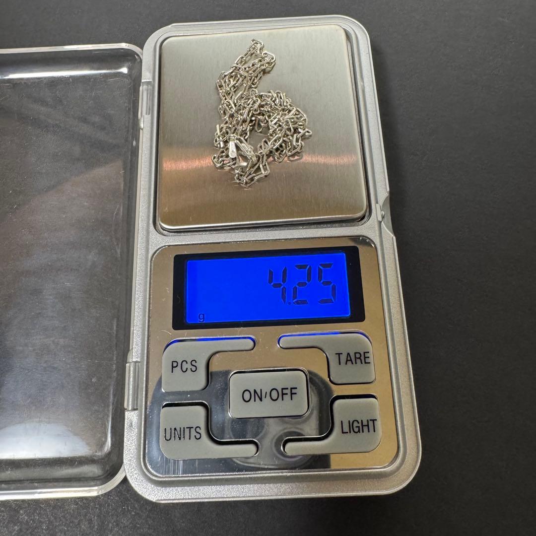 【イタリア製 50㎝】細角チェーンネックレス silver925