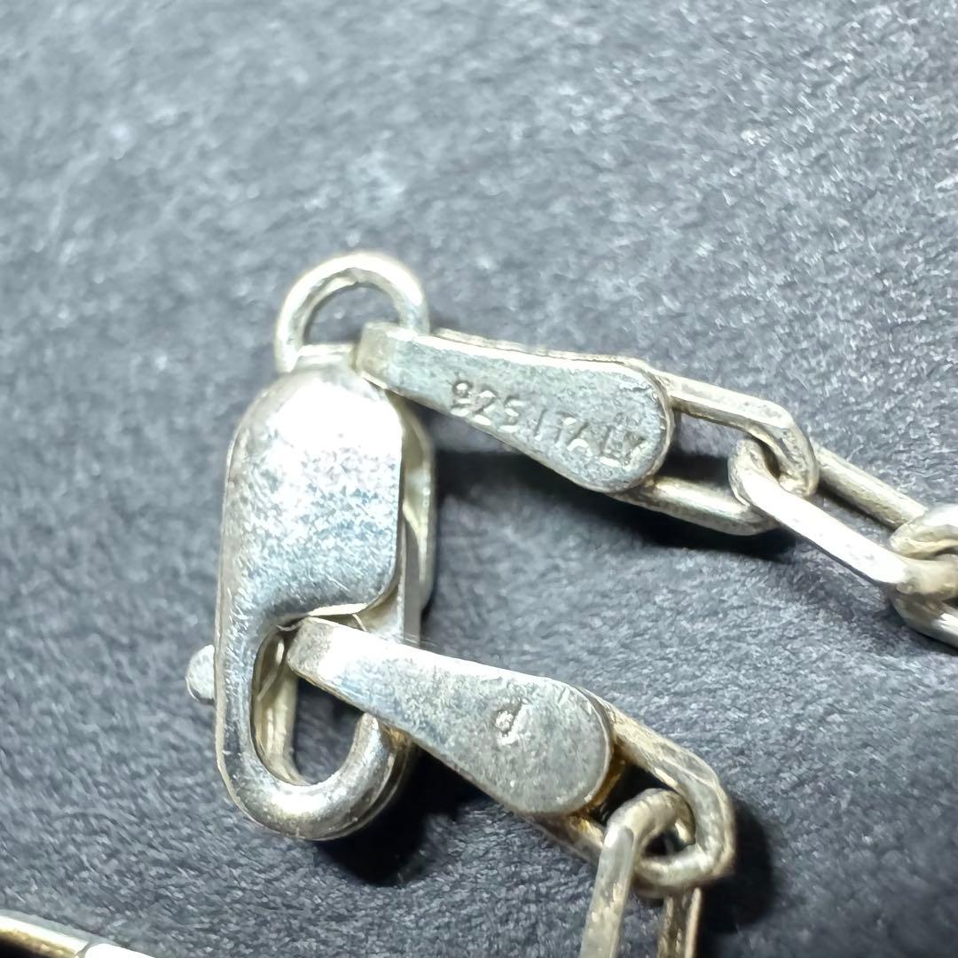 【イタリア製 50㎝】細角チェーンネックレス silver925