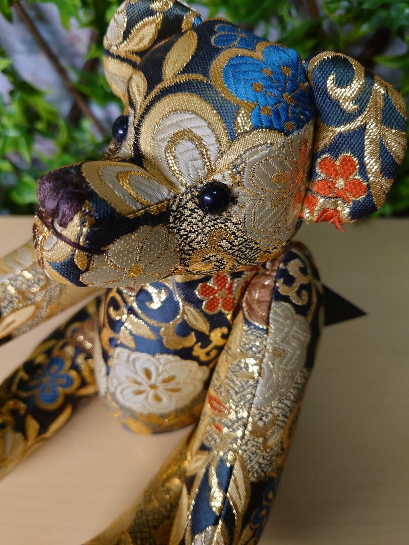 黒船堂 テディベア teddy bear錦織り JAPAN　キラキラGOLD ☆