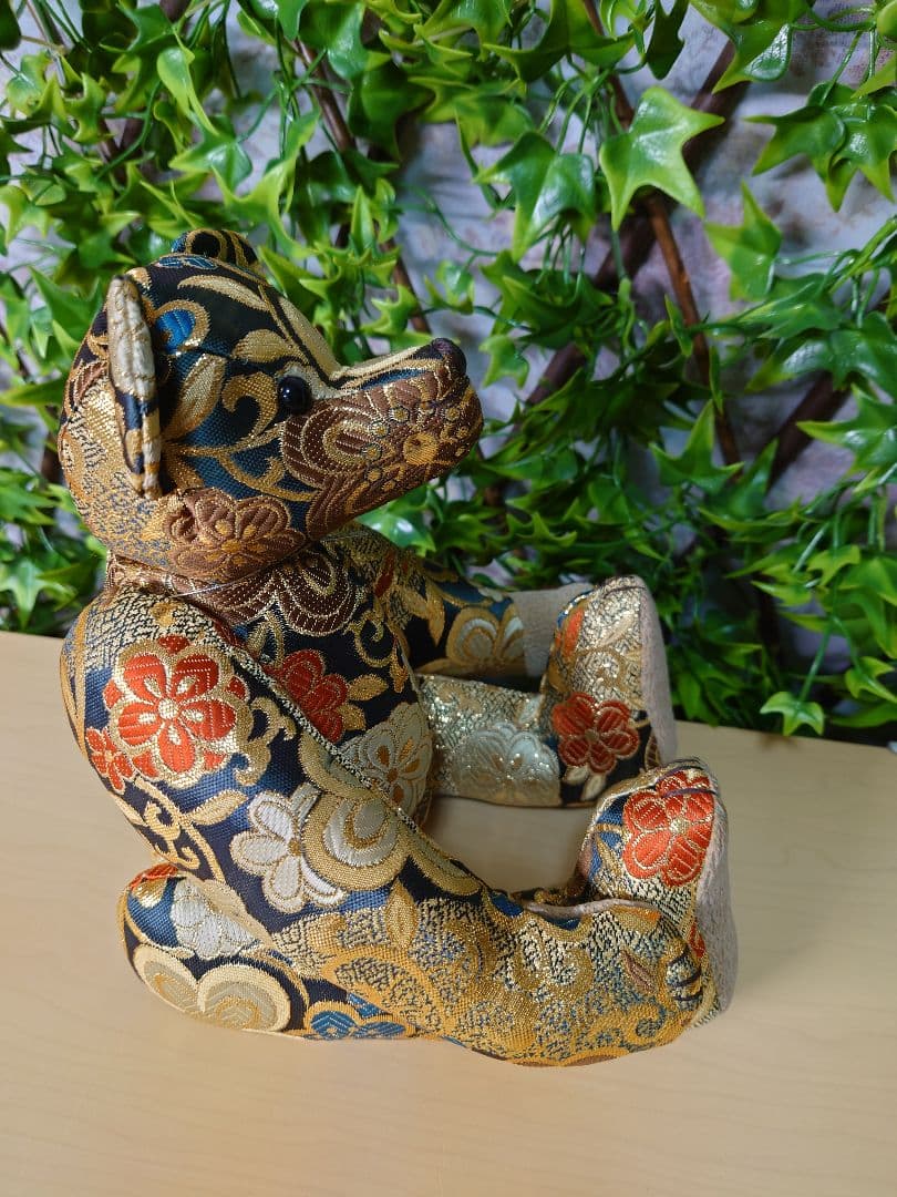 黒船堂 テディベア teddy bear錦織り JAPAN　キラキラGOLD ☆
