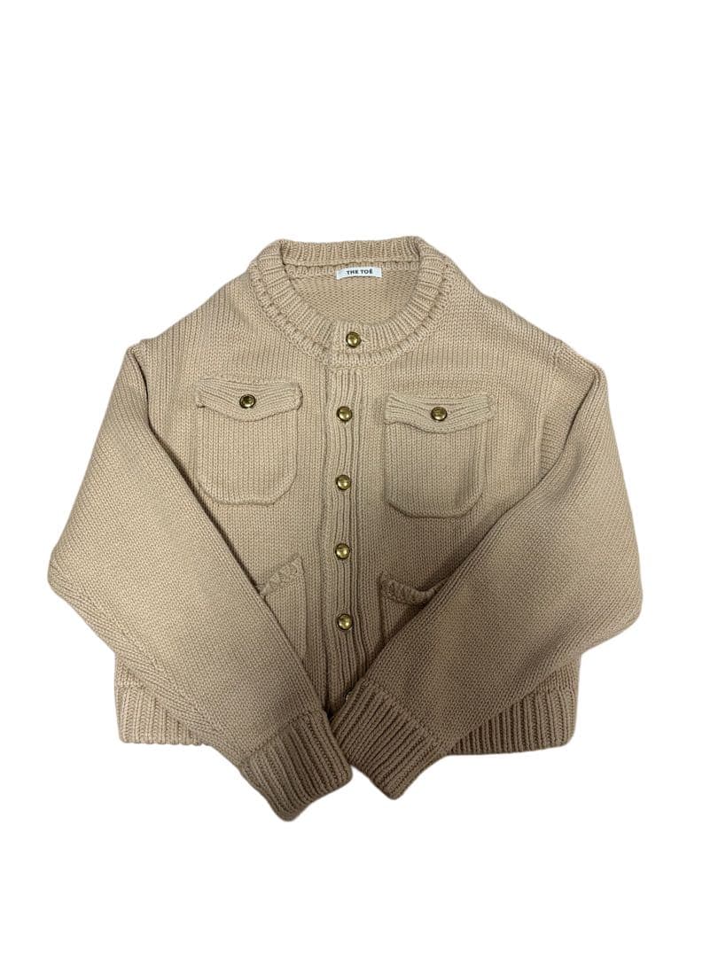 THE TOÉ❤︎Residenz Knit Cardigan ベージュ　Sサイズ