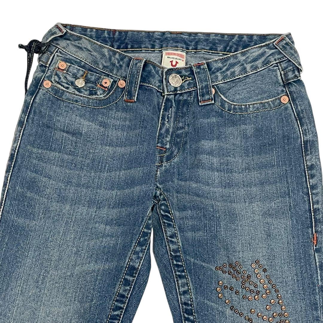 TRUE RELIGION /フレアデニムパンツ デコ仕様 W26 c088