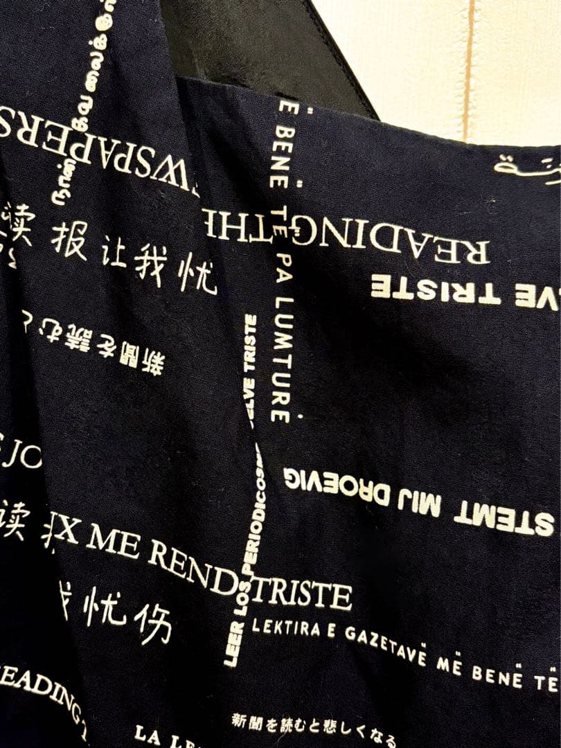 agnes b. アニエスべー メッセージ タイプ プリント ワンピース