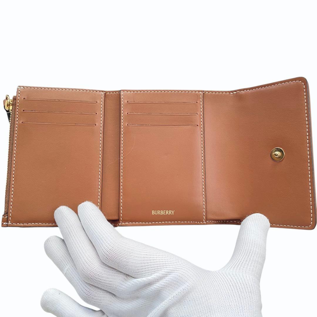 BURBERRY【美品】PVC&レザー 3つ折り コンパクト財布 ノバチェック