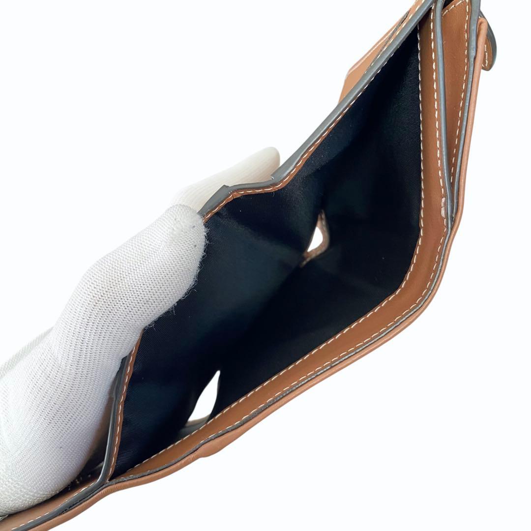 BURBERRY【美品】PVC&レザー 3つ折り コンパクト財布 ノバチェック
