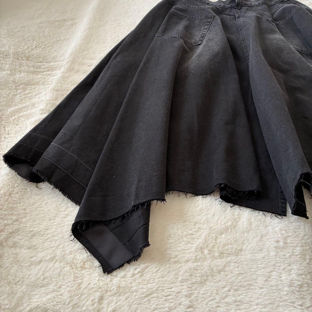 【未使用品】sacai サカイ　ブラック　デニム　フレアスカート　サイズ2