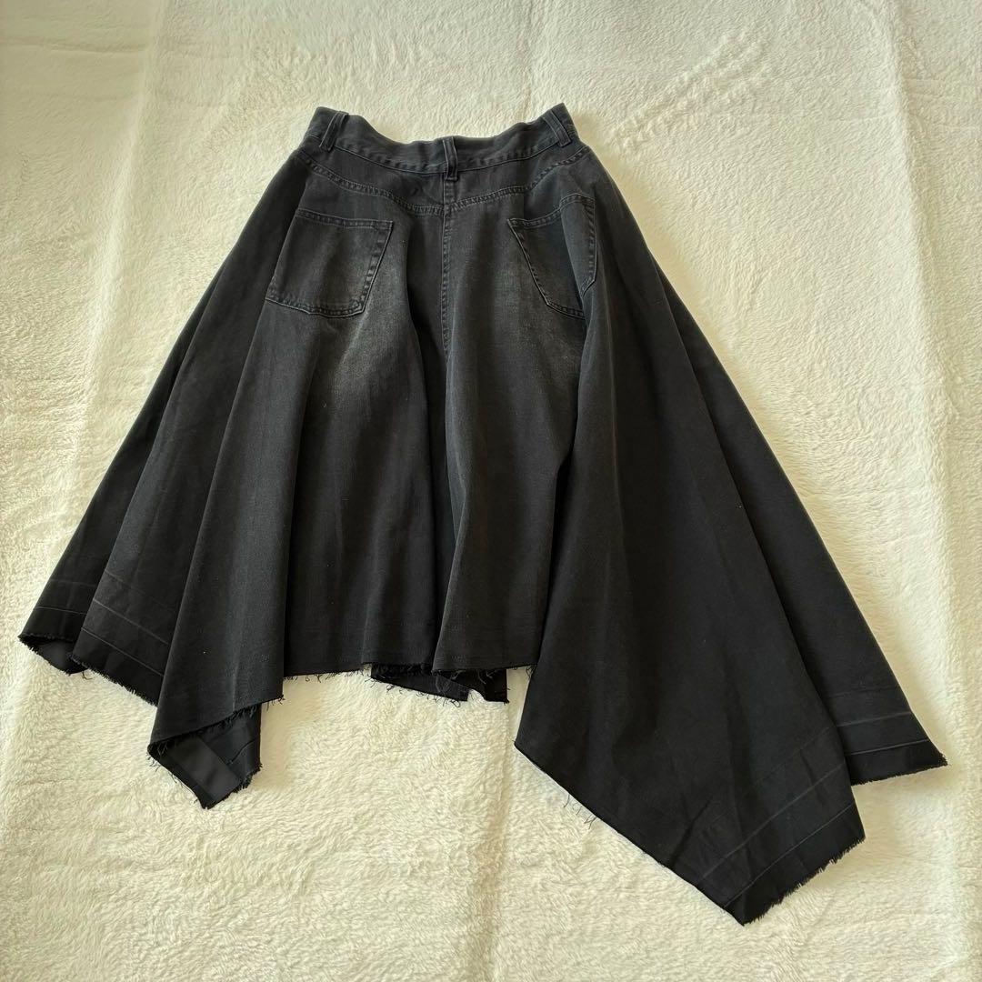 【未使用品】sacai サカイ　ブラック　デニム　フレアスカート　サイズ2