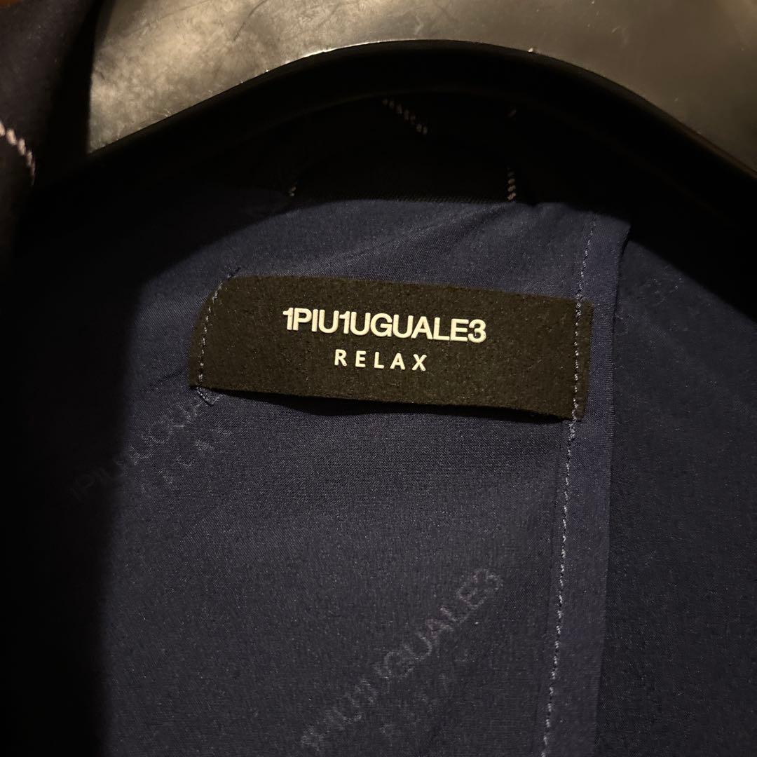 [✨極美品✨]1PIU1UGUALE3 RELAX ストライプロゴジャケット　L