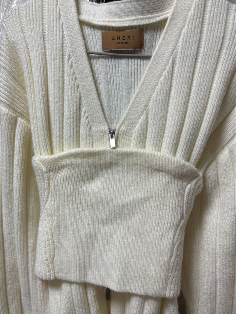 トップス Ameri UND BUSTIER LAYERED KNIT CARDIGAN
