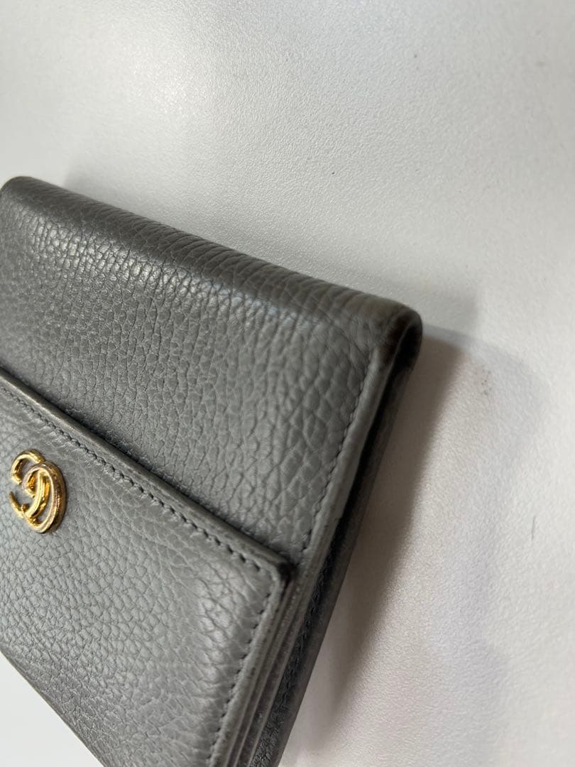 大人気　GUCCI コンパクト折り財布 マーモント ダブルG スモールウォレット