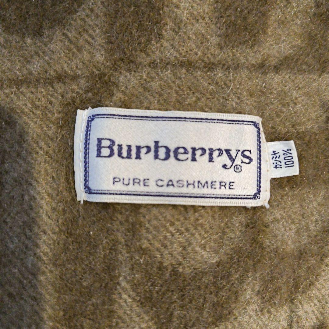 Burberrys カシミヤ100% マフラー Bロゴ　希少　ビンテージ