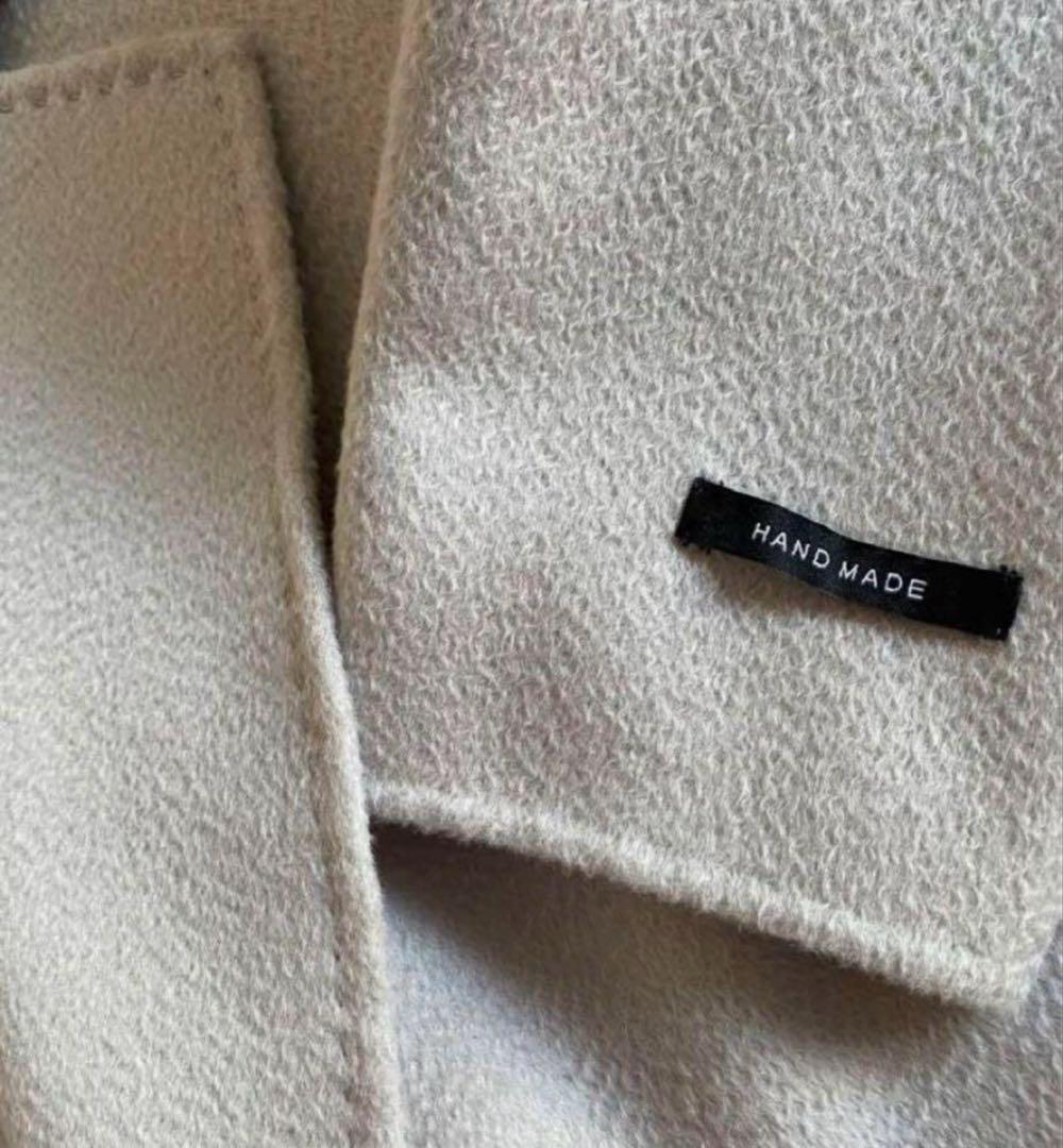 新品＊上品カシミヤタッチロングコートLライトグレー¥32000natural