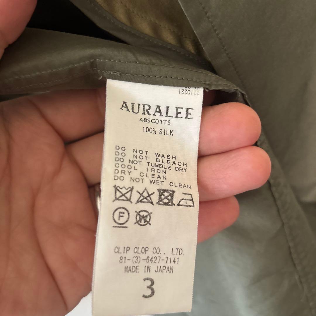 AURALEE/オーラリー SILK TAFFETA HOODED COAT 3