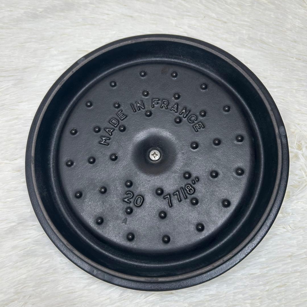 【美品】STAUB ストウブ ピコ・ココット ラウンド 20cm ブラック