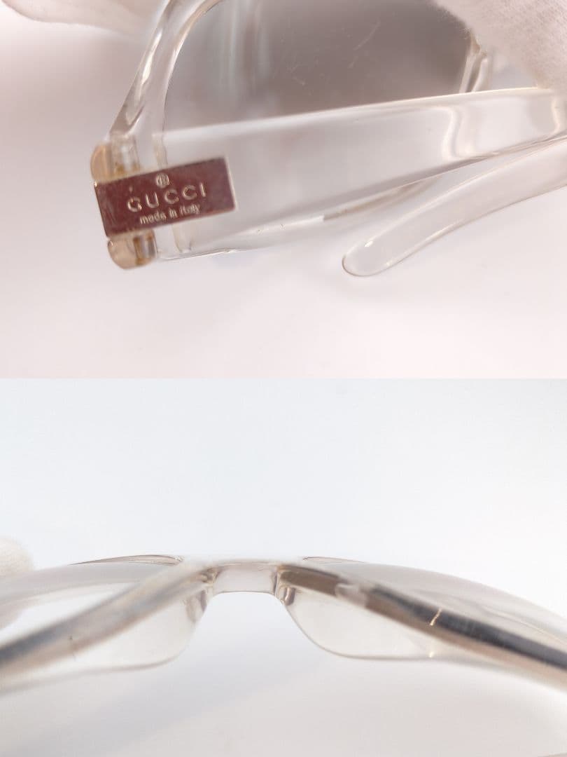 GUCCI グッチ GG1414/S クリアフレーム サングラス ロゴ金具