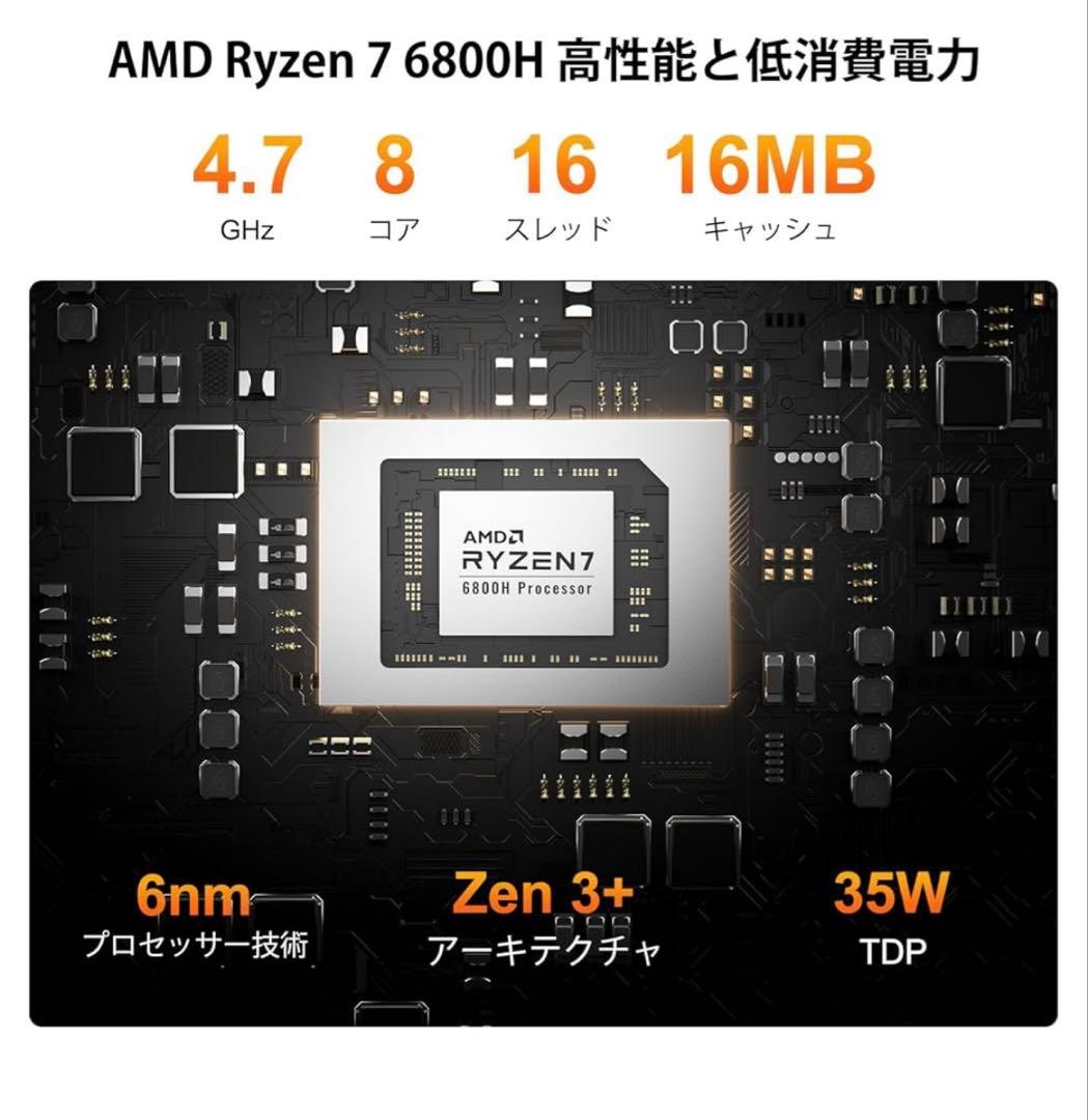 262176 GEEKOM A6ミニpc、AMD Ryzen 7 6800H搭載