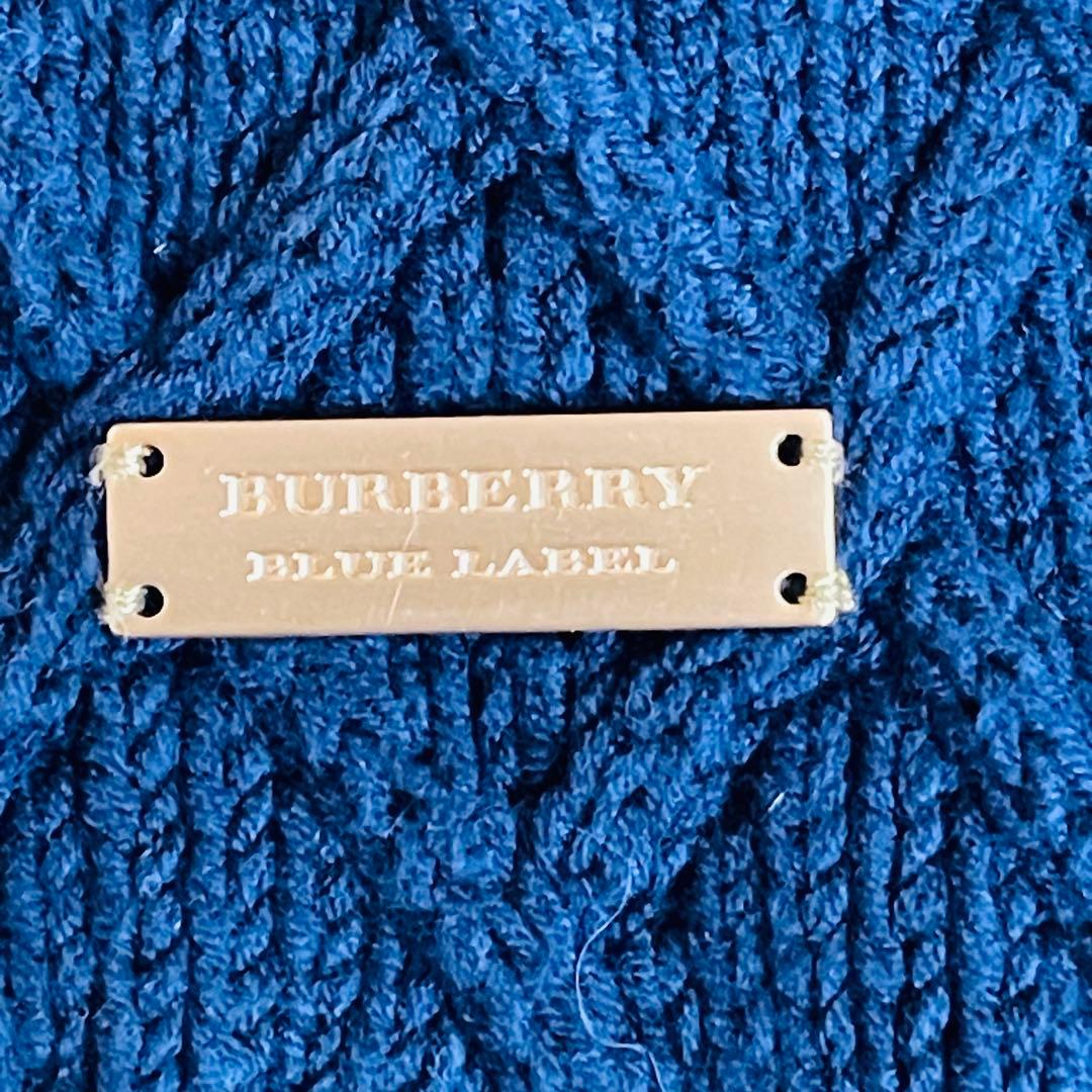 BURBERRY BLUE LABEL ニット切替ワンピース 38 チェック