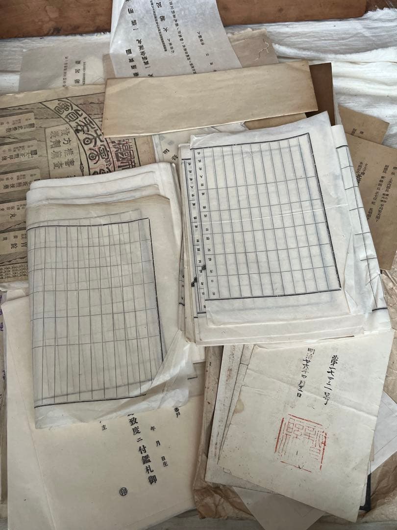 ● 古文書 大福帖 大量 まとめて 和紙 ジャンクジャーナル 一閑張り 時代物