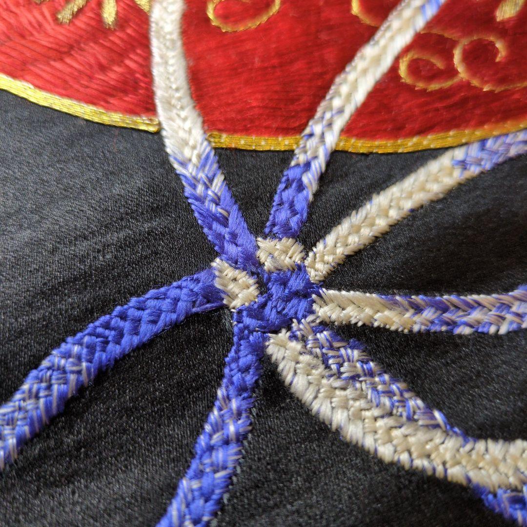 手刺繍　アンティーク　帯　リメイク　アンティーク　ハギレ