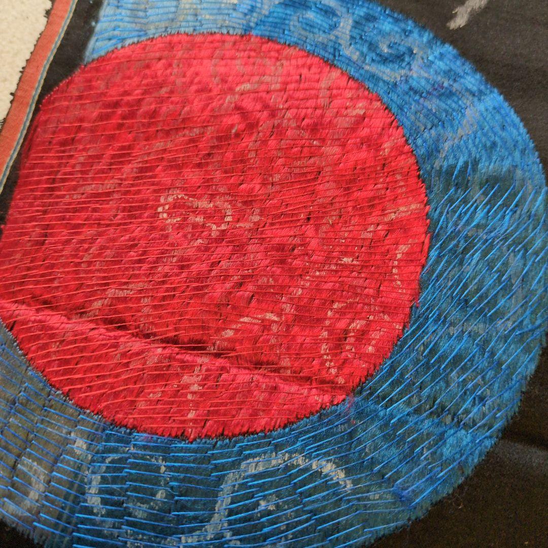 手刺繍　アンティーク　帯　リメイク　アンティーク　ハギレ