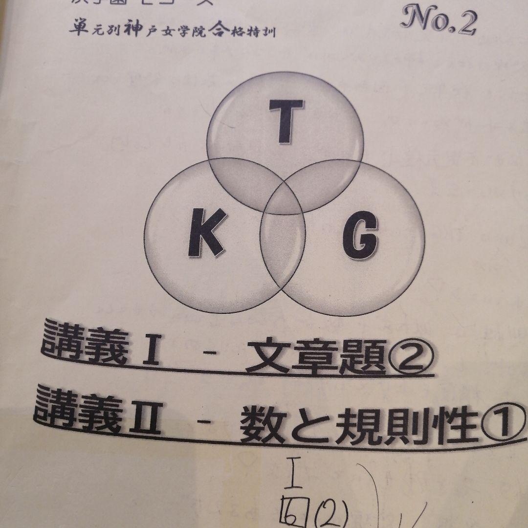 希少2025年受講 浜学園 Lコース 単元別神戸女学院合格特訓 算数No1-12