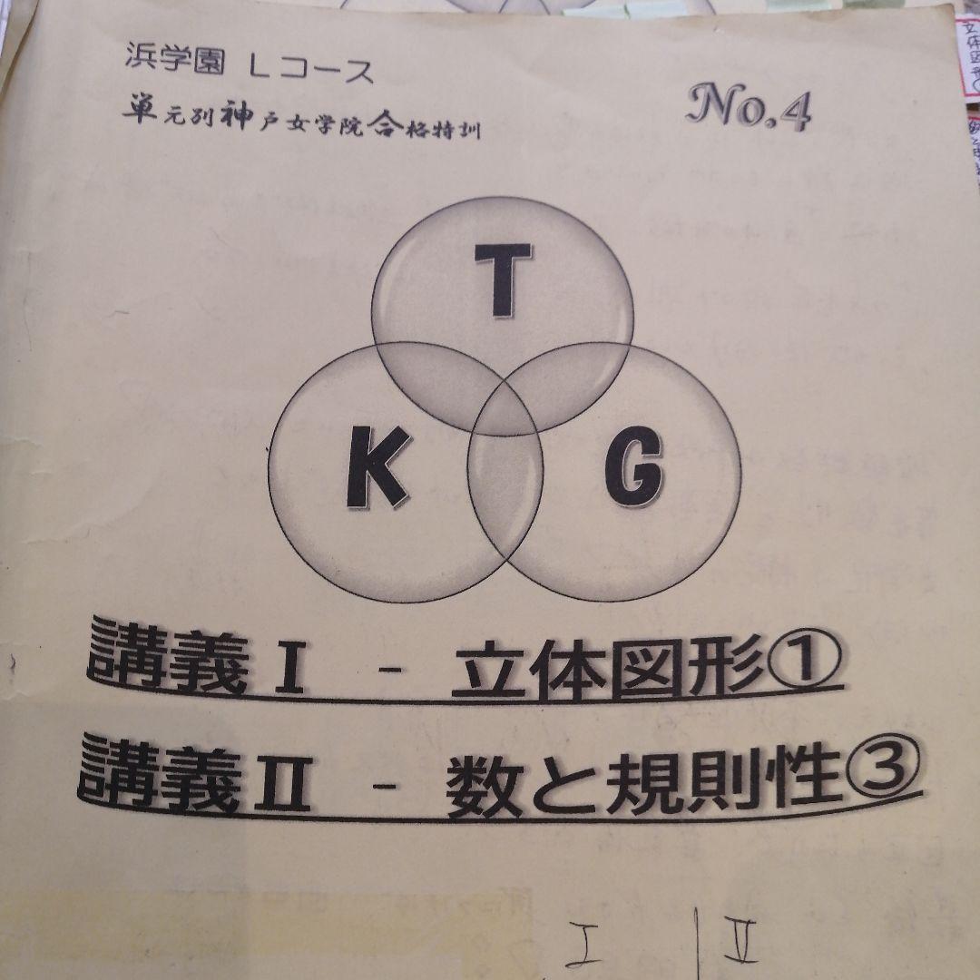 希少2025年受講 浜学園 Lコース 単元別神戸女学院合格特訓 算数No1-12