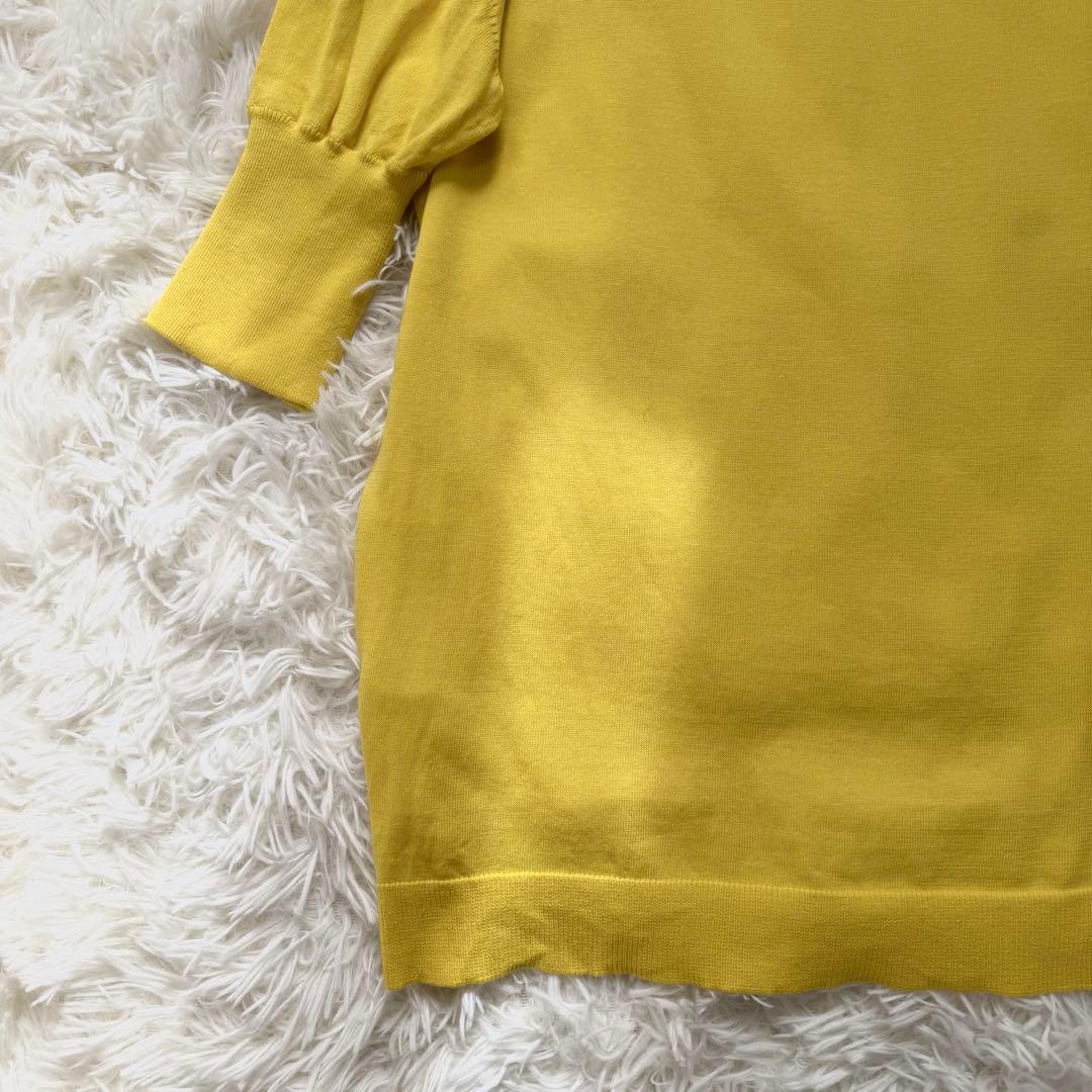 【美品】Drawer ドゥロワー 16Gコットンクルーネックニット 半袖ニット
