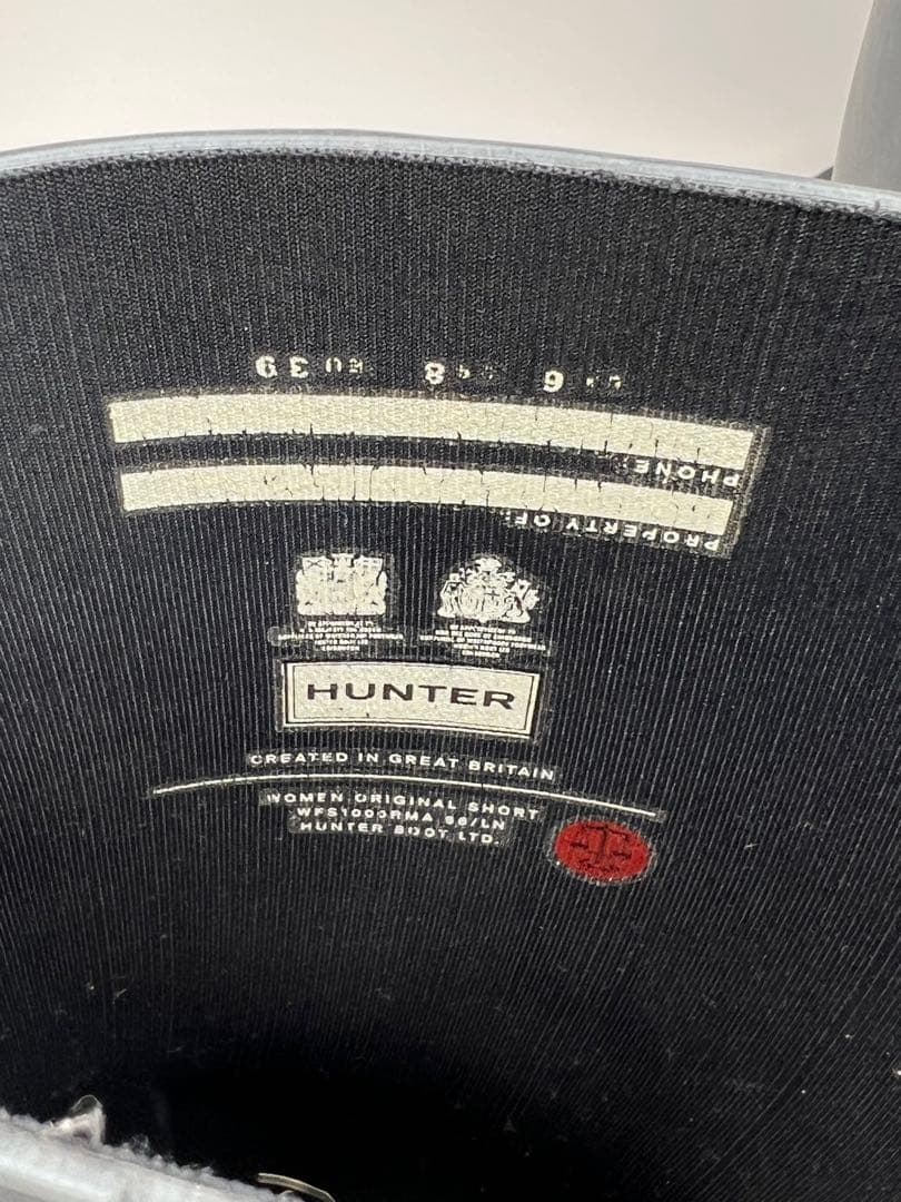 HUNTER ハンター レインブーツ 長靴 UK6 ネイビー 25cm