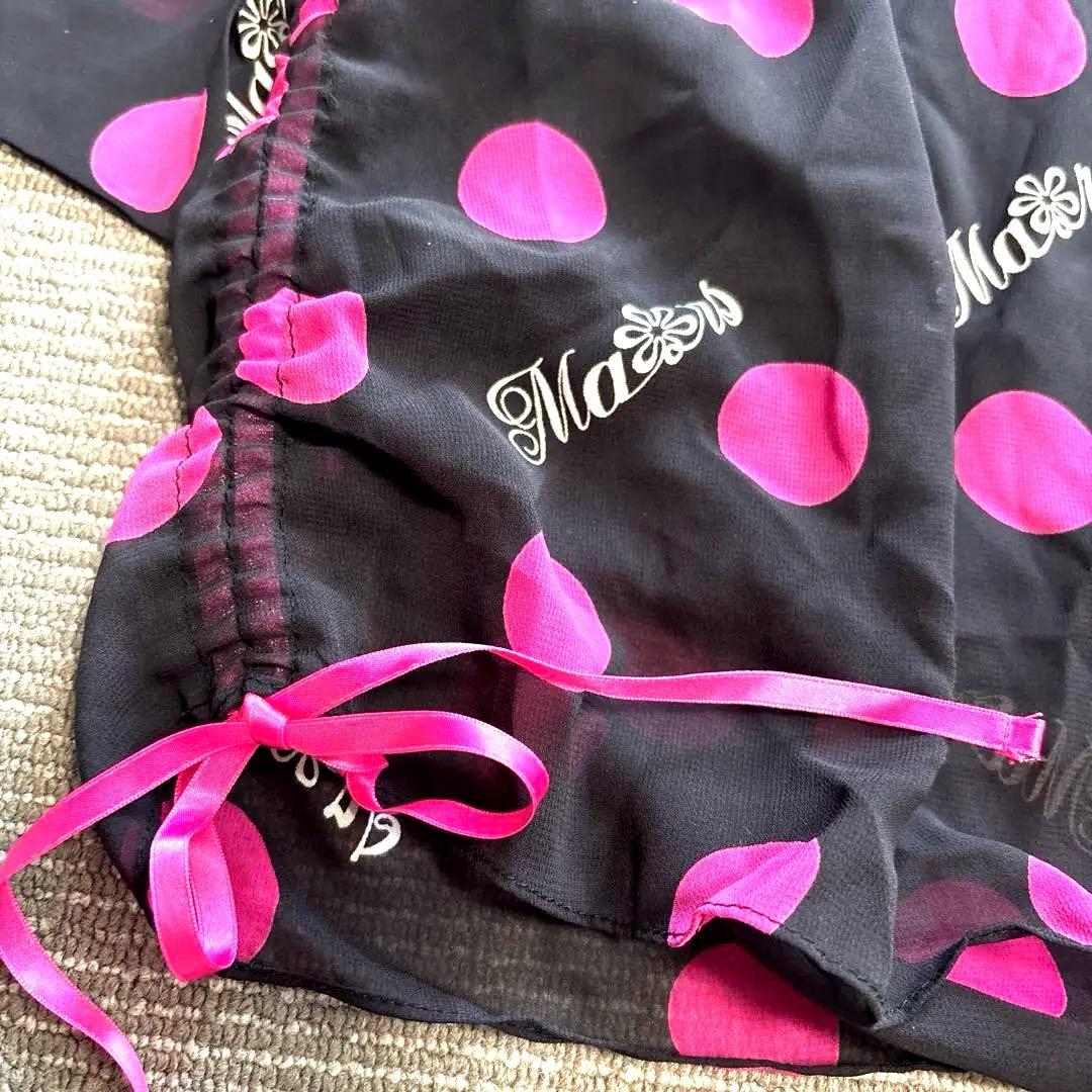 MARS水玉ドット柄リボン付きホルターネックキャミソールY2K平成ギャル姫ギャル