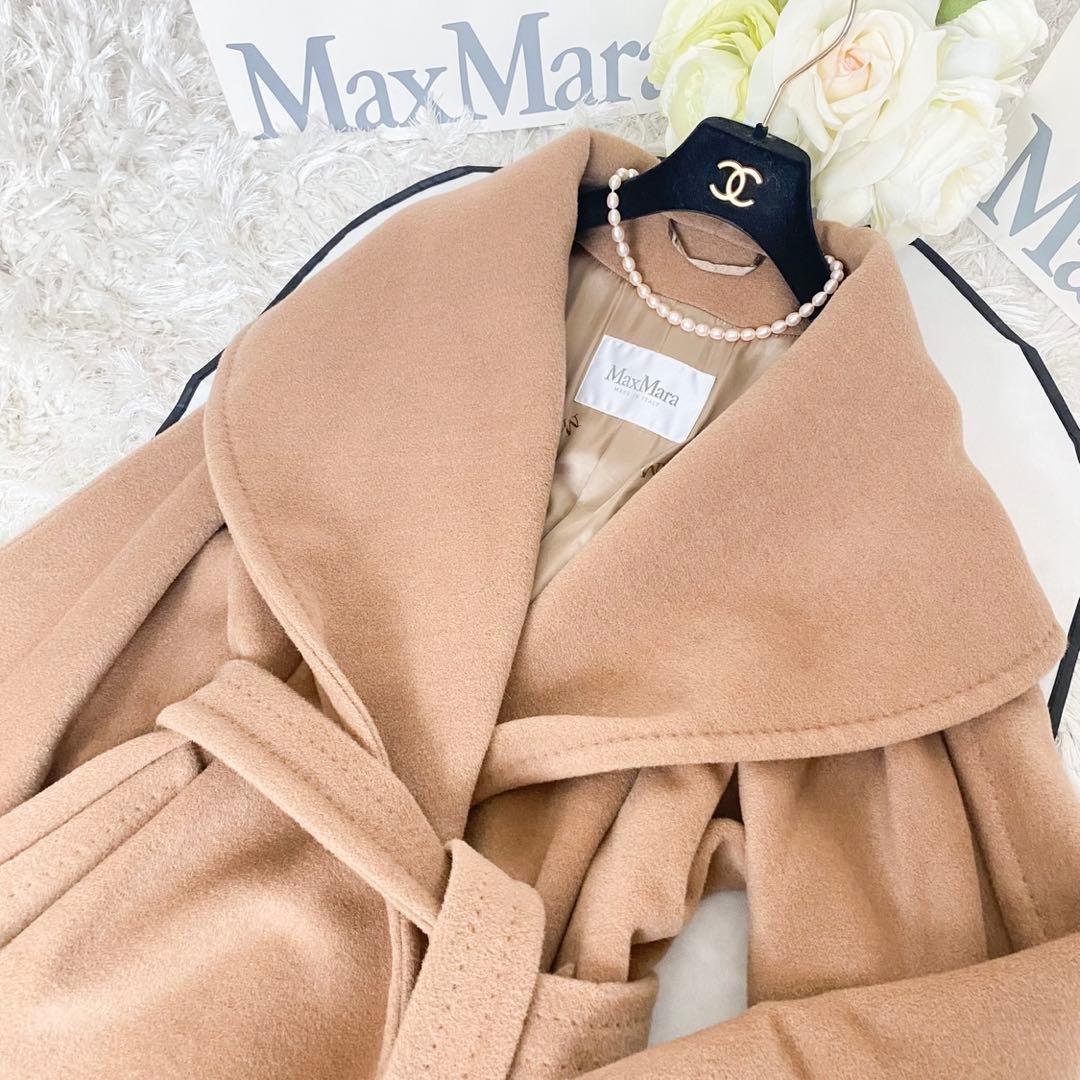 ★新品同様★MaxMara マックスマーラ白タグ キャメル ロングコート★