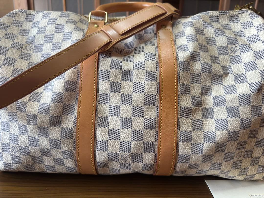 チェックボストンバッグ 45cm　ルイヴィトン ダミエ　キーポル　バンドリエール