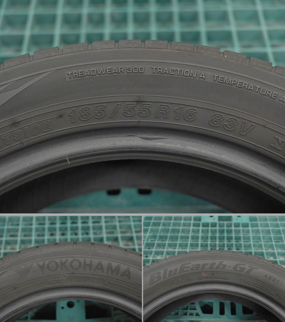 T*様 山あり 中古タイヤ ヨコハマ BluEarth-GT 185/55R16