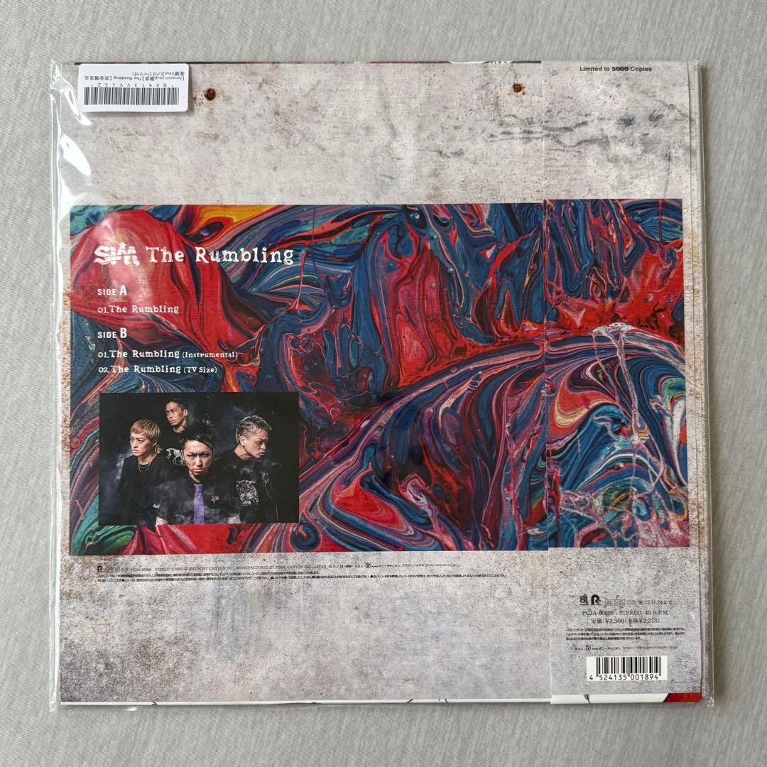 The Rumbling＜完全限定生産盤Vinyl＞ SiM 新品未開封