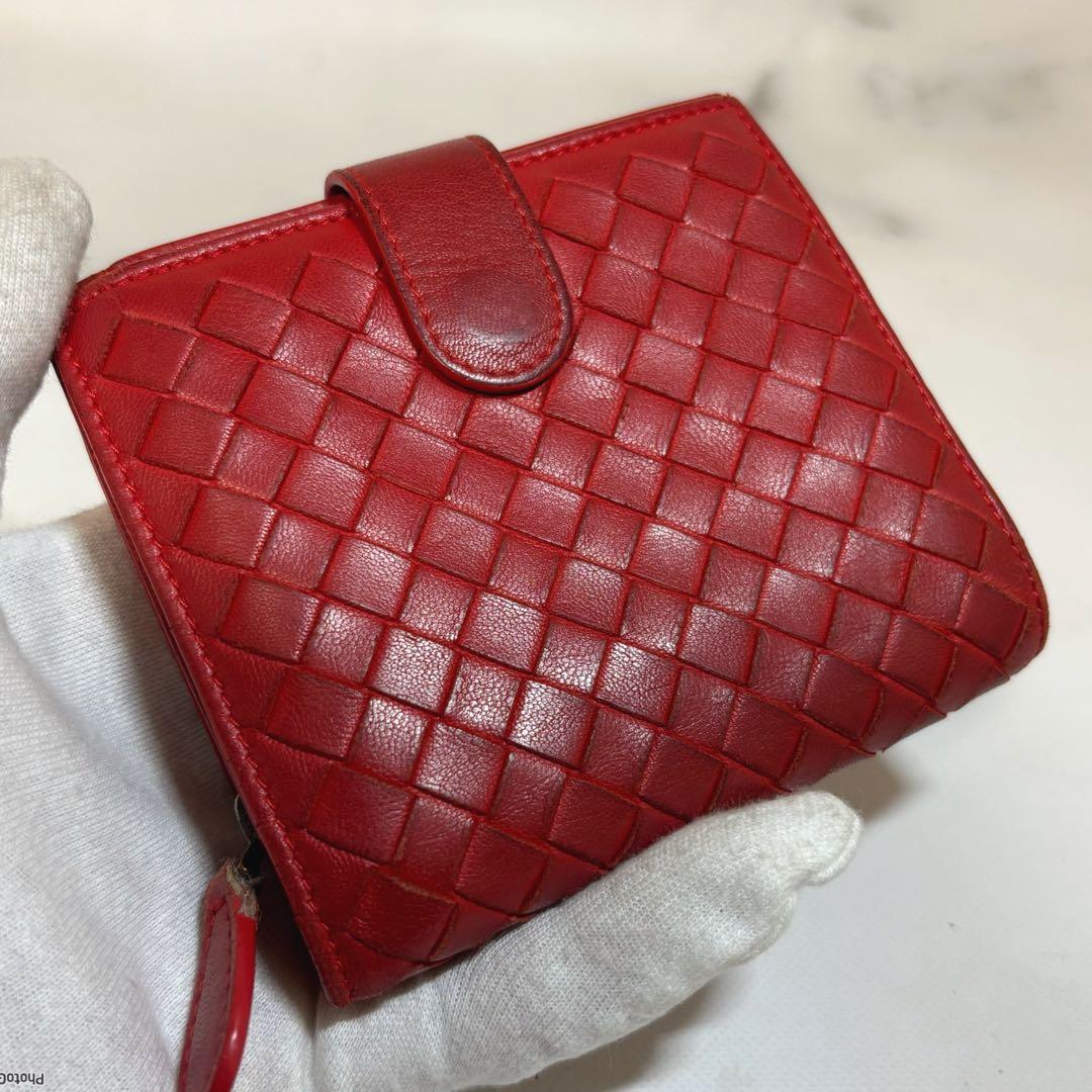 BottegaVeneta＊ボッテガヴェネタ＊折財布＊赤✨