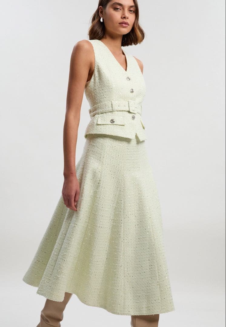 値下げ！美品☆ Karen Millen☆ツィードワンピース