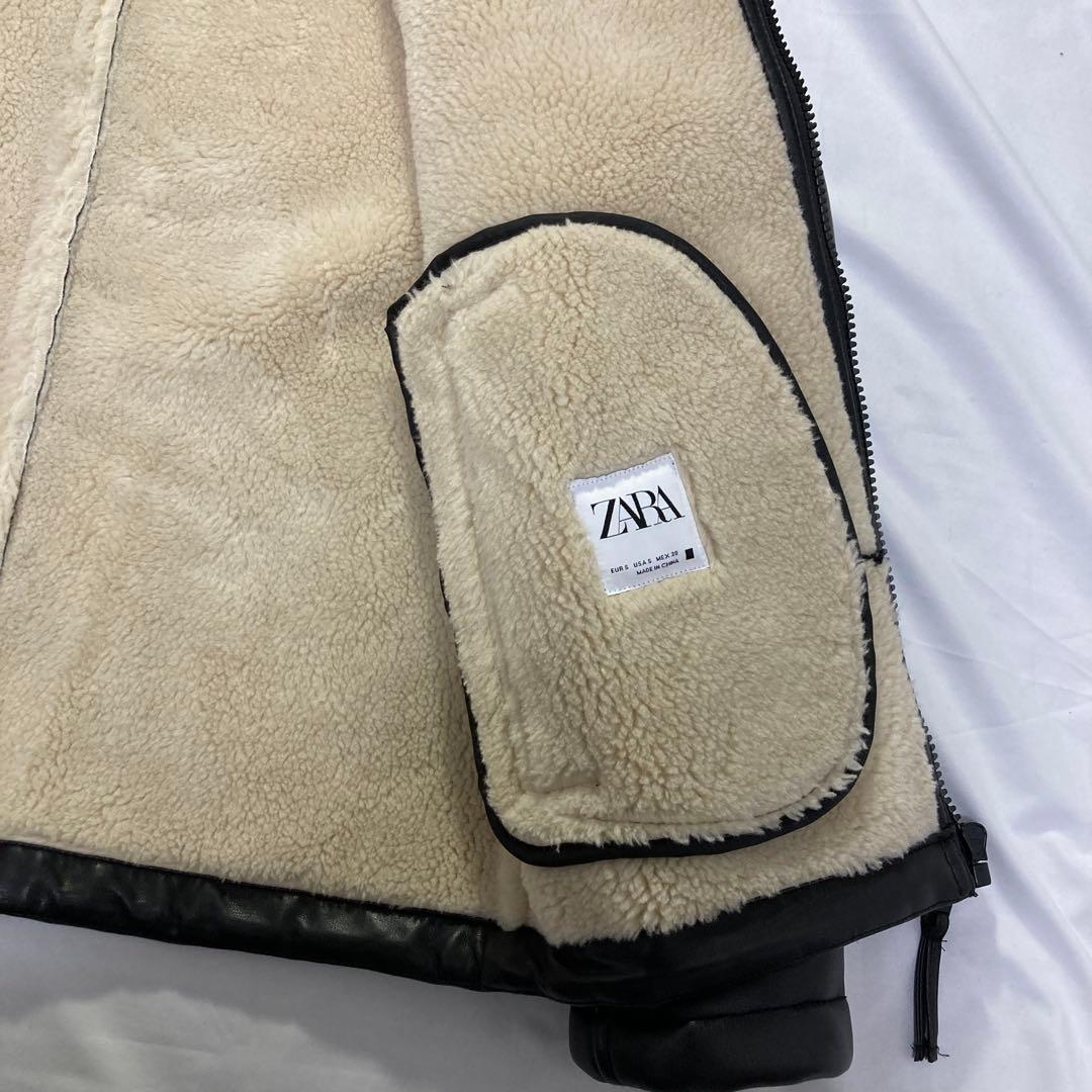 【美品】ZARA B-3 フェイクムートンジャケット フライトジャケット M相当