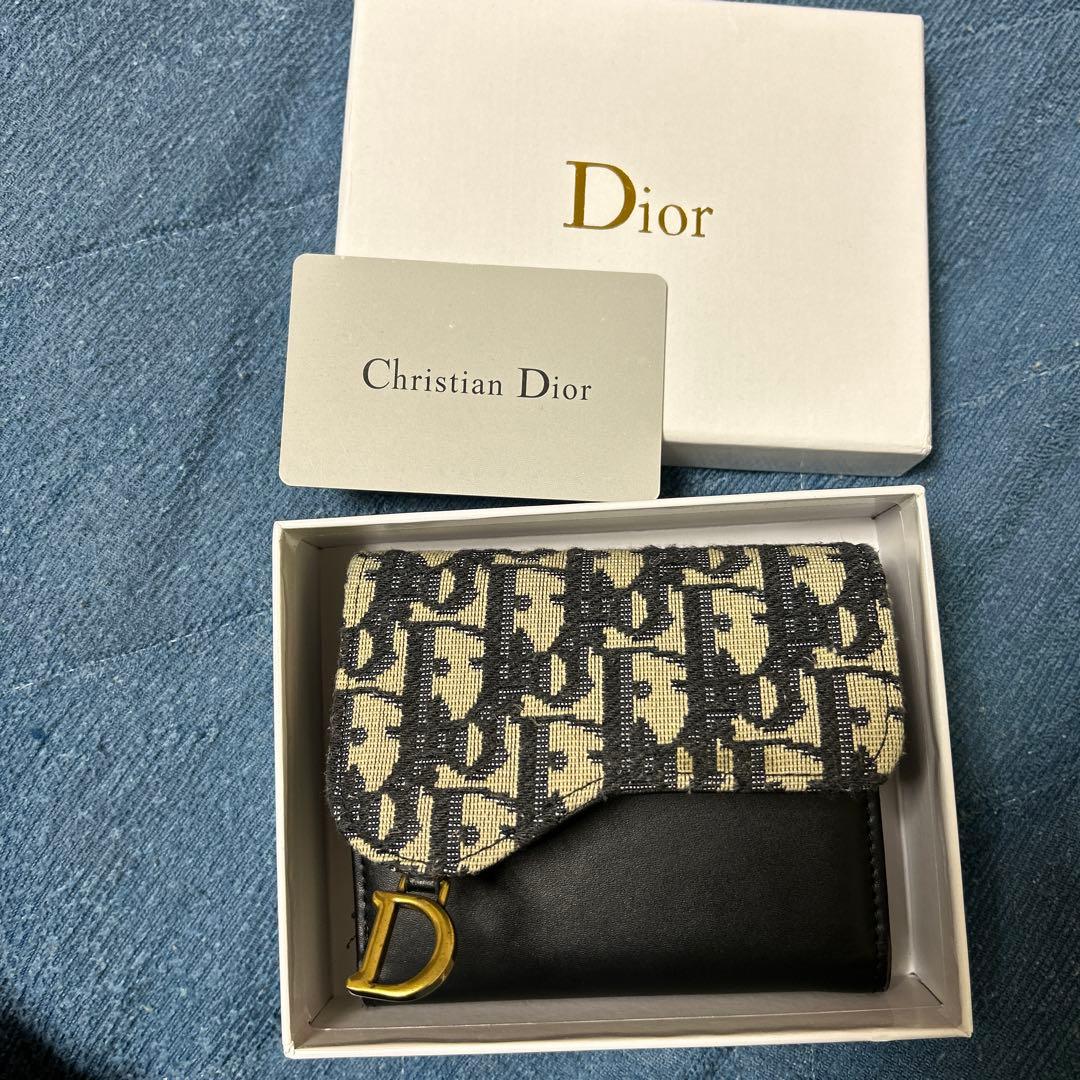 C*T様 Dior 二つ折り財布 ベージュ/ブラック