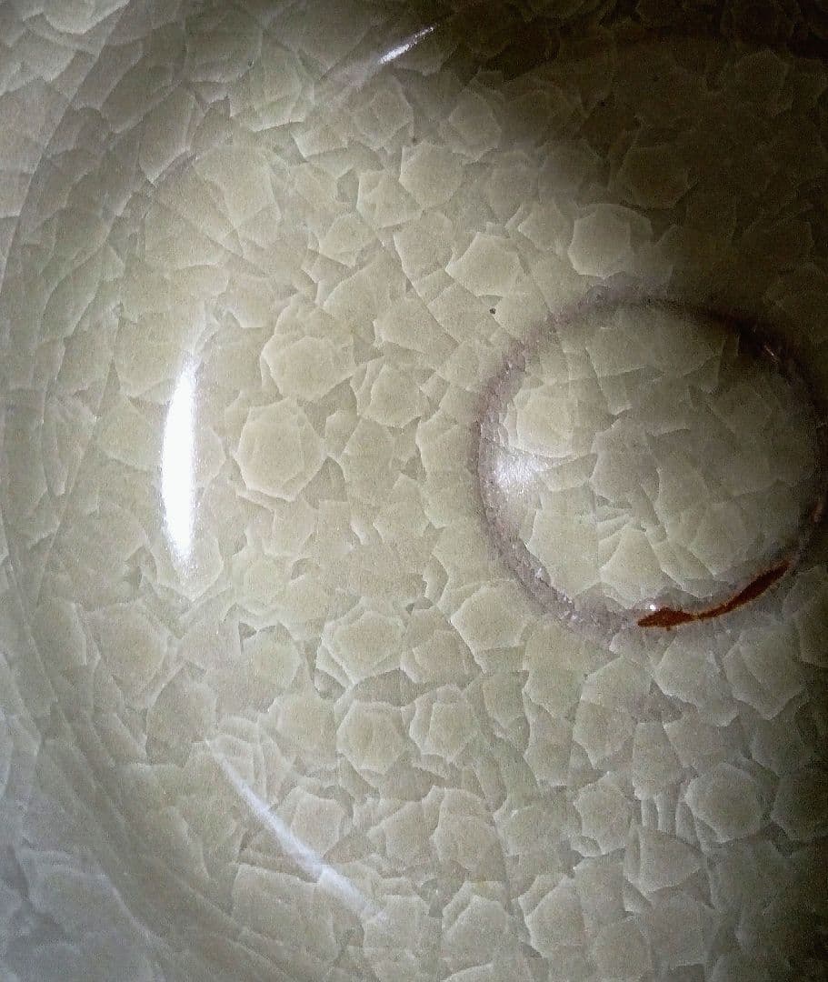 清水焼　徹造　氷裂貫入茶碗　在銘