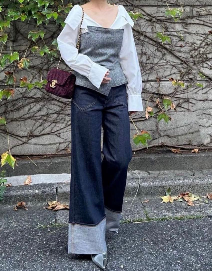 シーニュ cygne ロールアップデニム　Laetitia